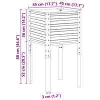 Plantenbak 45x45x88 cm staal bruin 8