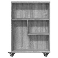 Opbergtrolley smal 48x13x68 cm bewerkt hout grijs sonoma eiken 4