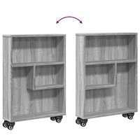 Opbergtrolley smal 48x13x68 cm bewerkt hout grijs sonoma eiken 7
