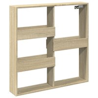 Wandkast 80x15x80 cm bewerkt hout sonoma eikenkleurig 2