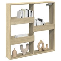 Wandkast 80x15x80 cm bewerkt hout sonoma eikenkleurig 3