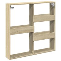 Wandkast 80x15x80 cm bewerkt hout sonoma eikenkleurig 6