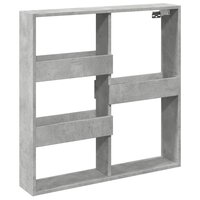 Wandkast 80x15x80 cm bewerkt hout betongrijs 2