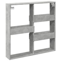 Wandkast 80x15x80 cm bewerkt hout betongrijs 6