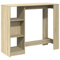 Bartafel met schap 124x46x103,5 cm hout sonoma eikenkleur 2