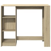 Bartafel met schap 124x46x103,5 cm hout sonoma eikenkleur 4