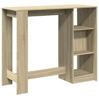 Bartafel met schap 124x46x103,5 cm hout sonoma eikenkleur 6