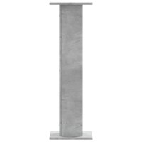 Speakerstandaards 2 st 30x30x95 cm bewerkt hout betongrijs 4