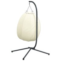 Hangstoel met standaard stof en staal beige 6
