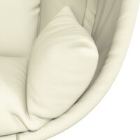 Hangstoel met standaard stof en staal beige 7