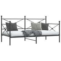 Slaapbank zonder matras 107x203 cm staal zwart 4