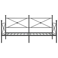 Slaapbank zonder matras 107x203 cm staal zwart 5