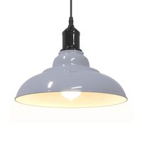 Hanglamp in hoogte verstelbaar E27 &Oslash;31 cm metaal glanzend grijs 5