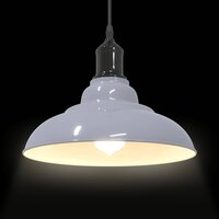 Hanglamp in hoogte verstelbaar E27 &Oslash;31 cm metaal glanzend grijs 6