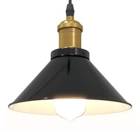 Hanglamp in hoogte verstelbaar E27 &Oslash;22 cm metaal glanzend zwart 5