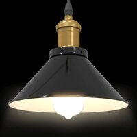 Hanglamp in hoogte verstelbaar E27 &Oslash;22 cm metaal glanzend zwart 6
