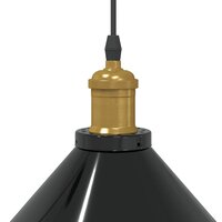 Hanglamp in hoogte verstelbaar E27 &Oslash;22 cm metaal glanzend zwart 8