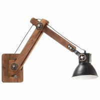 Wandlamp industrieel rond E27 zwart 2