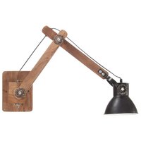 Wandlamp industrieel rond E27 zwart 4