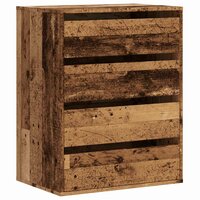 Ladekast 60x41x76 cm bewerkt hout oud houtkleurig 2