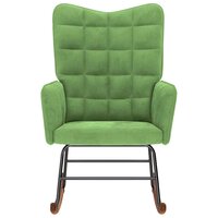 Schommelstoel fluweel lichtgroen 4