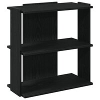Boekenkast 3-laags 60x30x60 cm bewerkt hout zwart 2