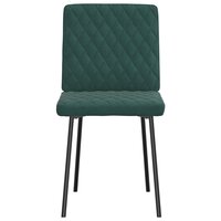 Eetkamerstoelen 2 st fluweel donkergroen 3