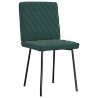Eetkamerstoelen 2 st fluweel donkergroen 4