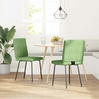 Eetkamerstoelen 2 st fluweel lichtgroen 2