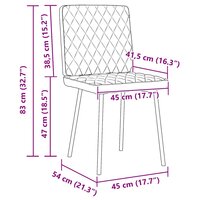 Eetkamerstoelen 2 st fluweel geel 9