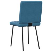 Eetkamerstoelen 2 st fluweel blauw 6