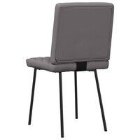Eetkamerstoelen 2 st kunstleer grijs 6