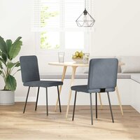 Eetkamerstoelen 2 st fluweel donkergrijs 2