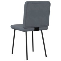 Eetkamerstoelen 2 st fluweel donkergrijs 6