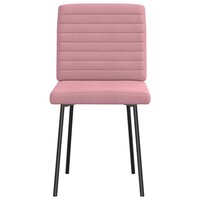 Eetkamerstoelen 2 st fluweel roze 3