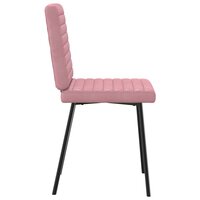 Eetkamerstoelen 2 st fluweel roze 5