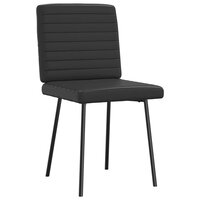 Eetkamerstoelen 2 st kunstleer zwart 3