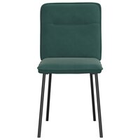 Eetkamerstoelen 2 st fluweel donkergroen 4