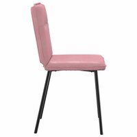 Eetkamerstoelen 2 st fluweel roze 5