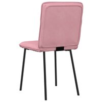 Eetkamerstoelen 2 st fluweel roze 6