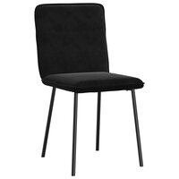 Eetkamerstoelen 2 st fluweel zwart 3