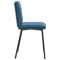 Eetkamerstoelen 2 st fluweel blauw 5