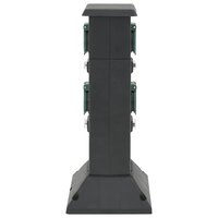 Tuinstopcontact kolom 4-wegs 16x16x39,5 cm zwart en groen 3