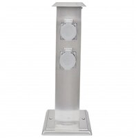 Buitenstopcontact op zuil roestvrij staal 2