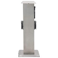 Buitenstopcontact op zuil met tijdschakelaar (roestvrij staal) 3