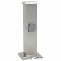 Buitenstopcontact op zuil met tijdschakelaar (roestvrij staal) 4