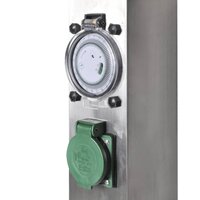 Buitenstopcontact op zuil met tijdschakelaar (roestvrij staal) 5