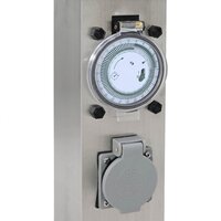 Buitenstopcontact op zuil met tijdschakelaar (roestvrij staal) 6