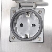 Buitenstopcontact op zuil met lamp (roestvrij staal) 6