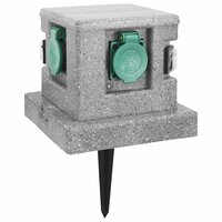 Buitenstopcontact met schemeringssensor kunststof 2